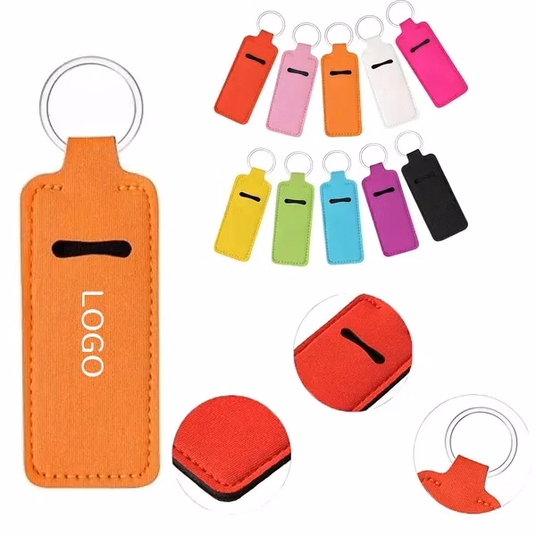 Colorful Lip Balm Keychain Holder