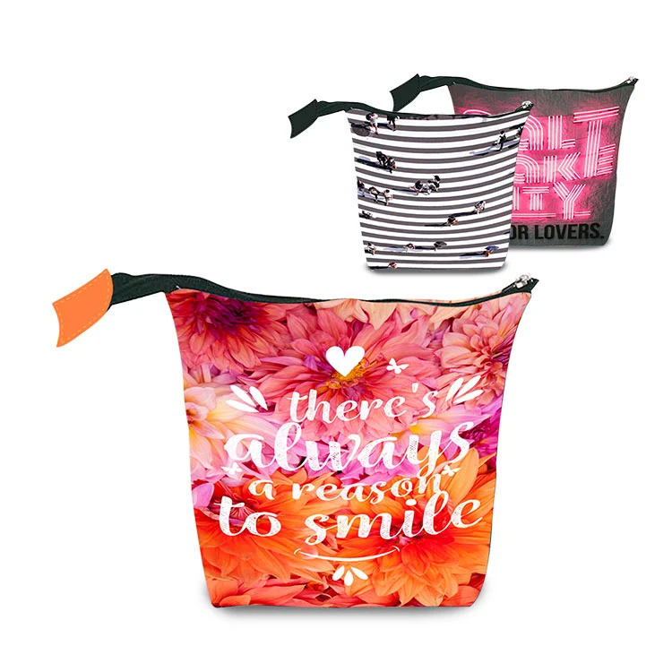 Full color Edge-to-Edge Zippered 5 oz. Cotton Pouch 1