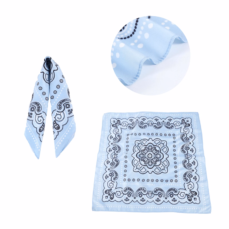 Square Neck Scarf in Silk MOQ 50