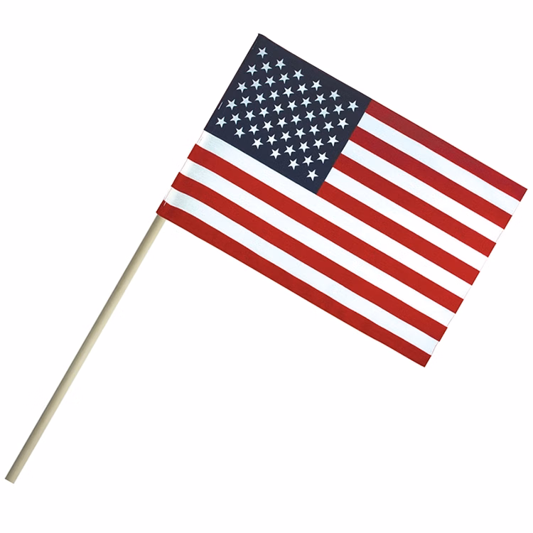 4" x 6" Economy Cotton U.S. Stick Flags on a 10" Dowel