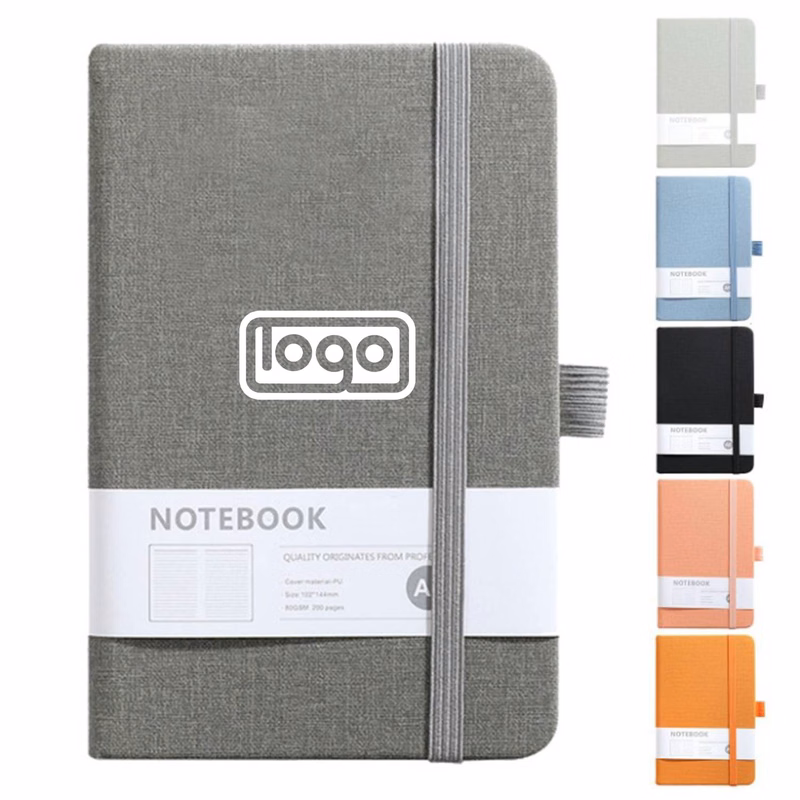 A6 Portable Elastic Strip Notebook W/ Pen Holder