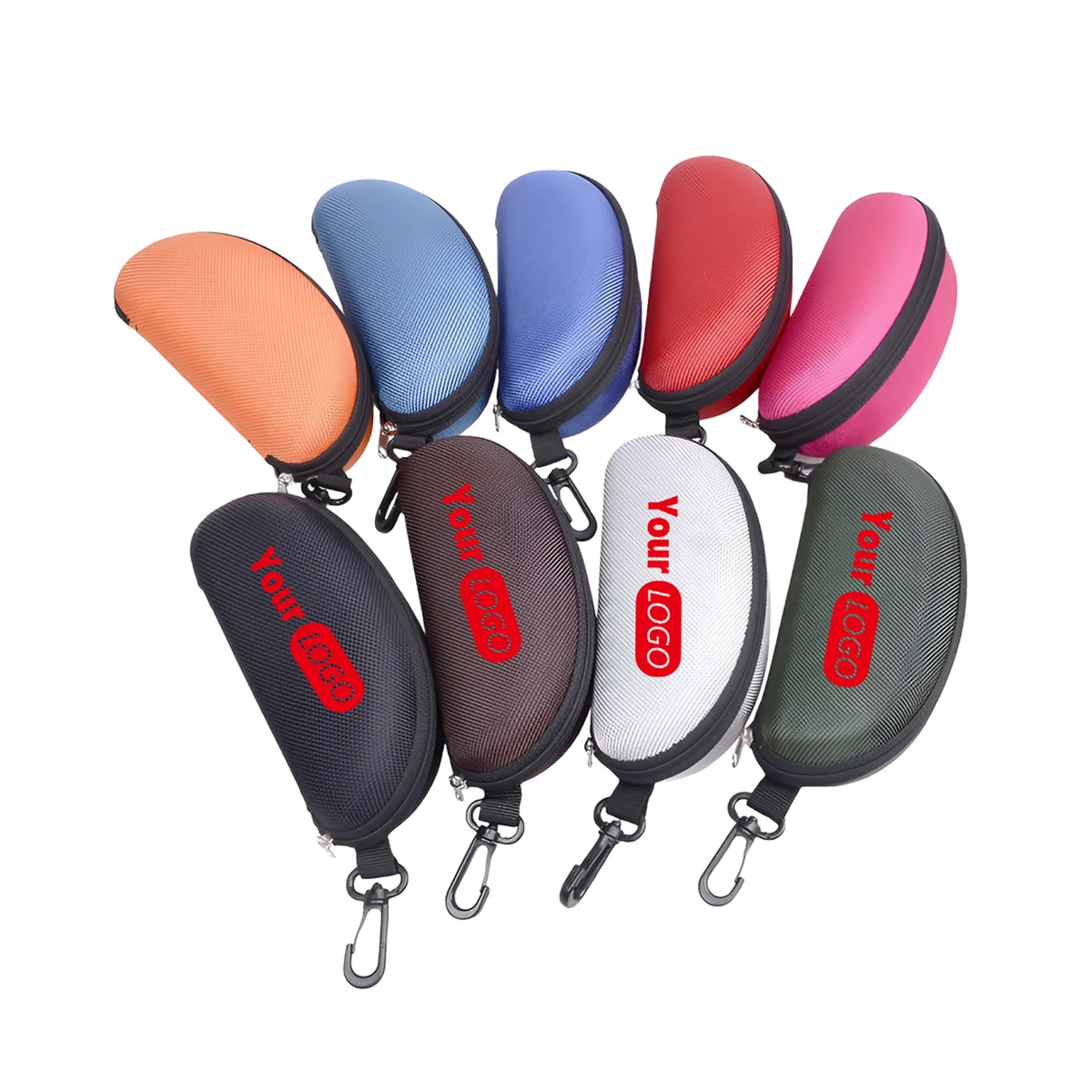 MOQ50 Custom EVA Sunglasses Case With Zipper and Hook 1