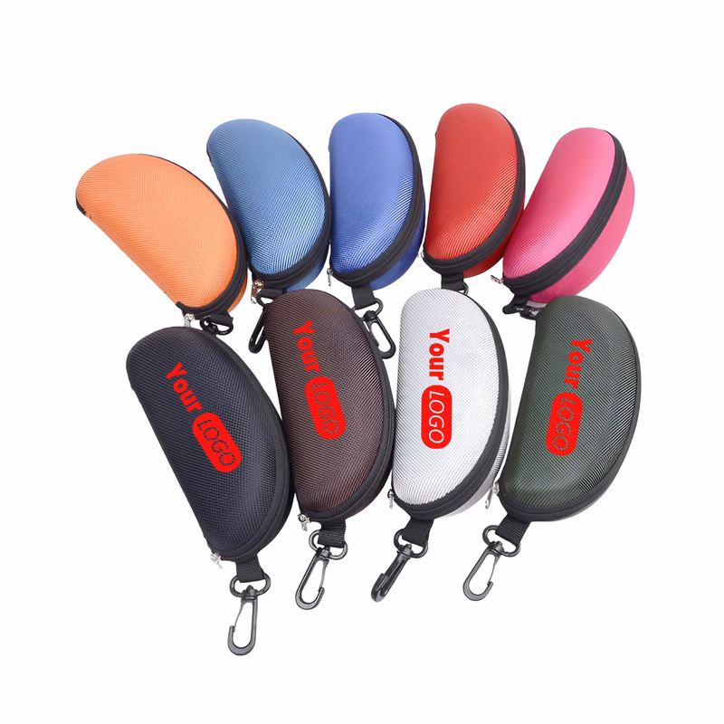 MOQ50 Custom EVA Sunglasses Case With Zipper and Hook
