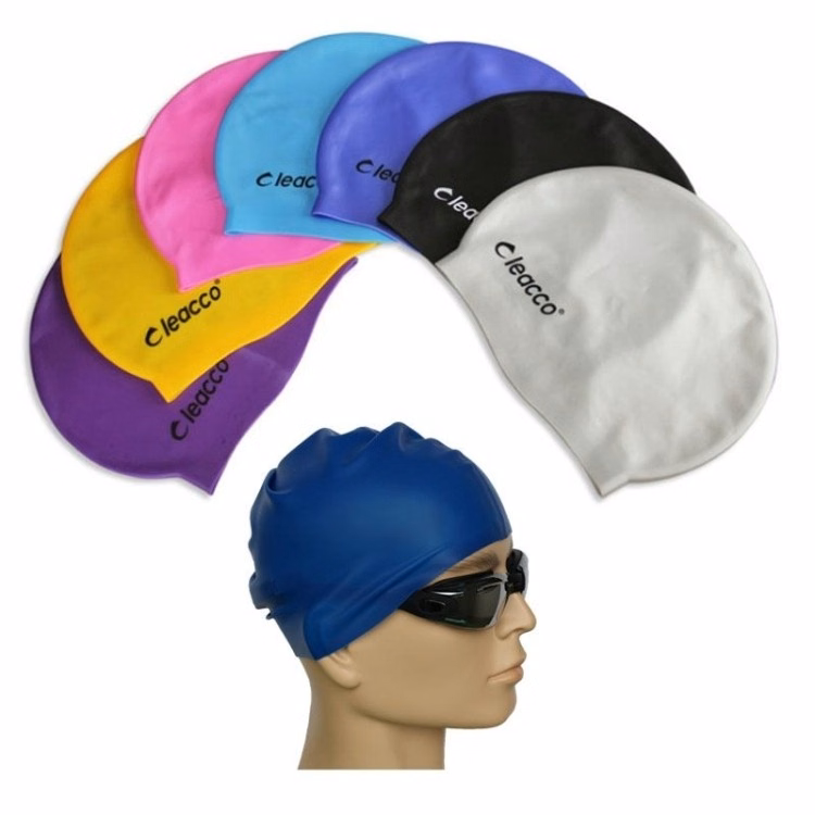 Silicone Adult Flat Swim Caps