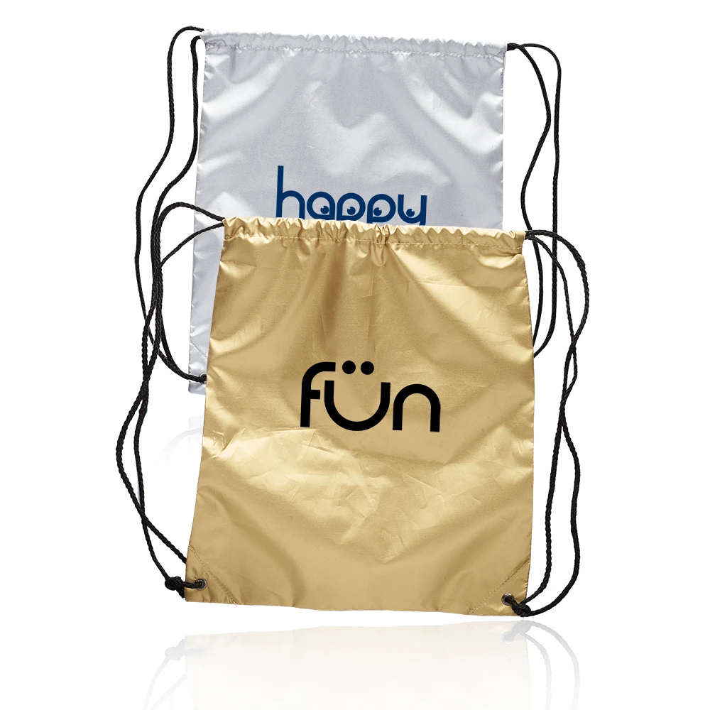 Shiny Drawstring Backpack Bag 1