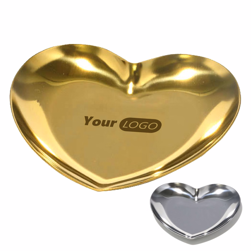 Stainless Steel Elegant Heart-Shaped Jewelry Tray ?C Ideal For Organizing Accessories