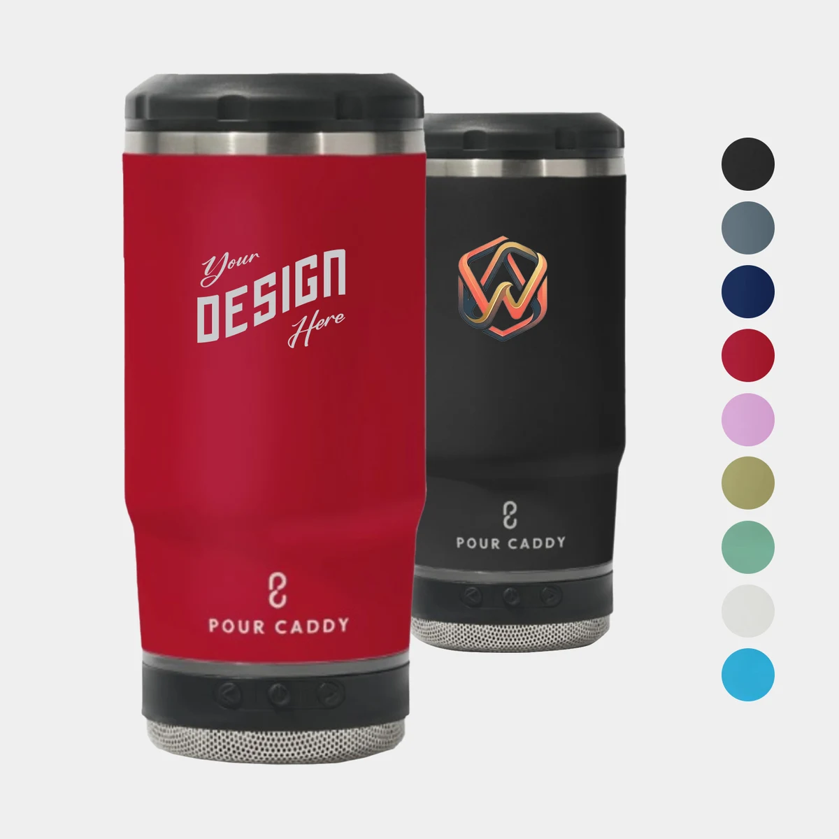 Pour Caddy® Vibe Chill & Brew 14 oz Insulated Tumbler with Bluetooth Speaker 1
