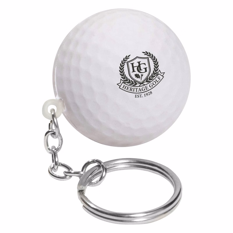 Golf Ball Stress Reliever Keychain