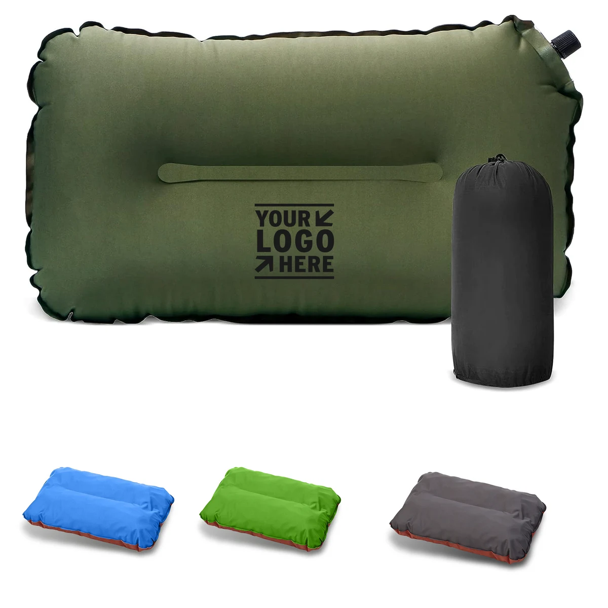All Season Memory Foam Camping Inflatable Self Inflating Air Small Sleeping Pillow 1