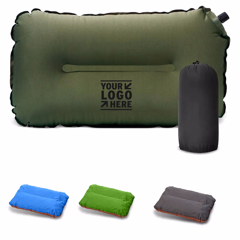 All Season Memory Foam Camping Inflatable Self Inflating Air Small Sleeping Pillow