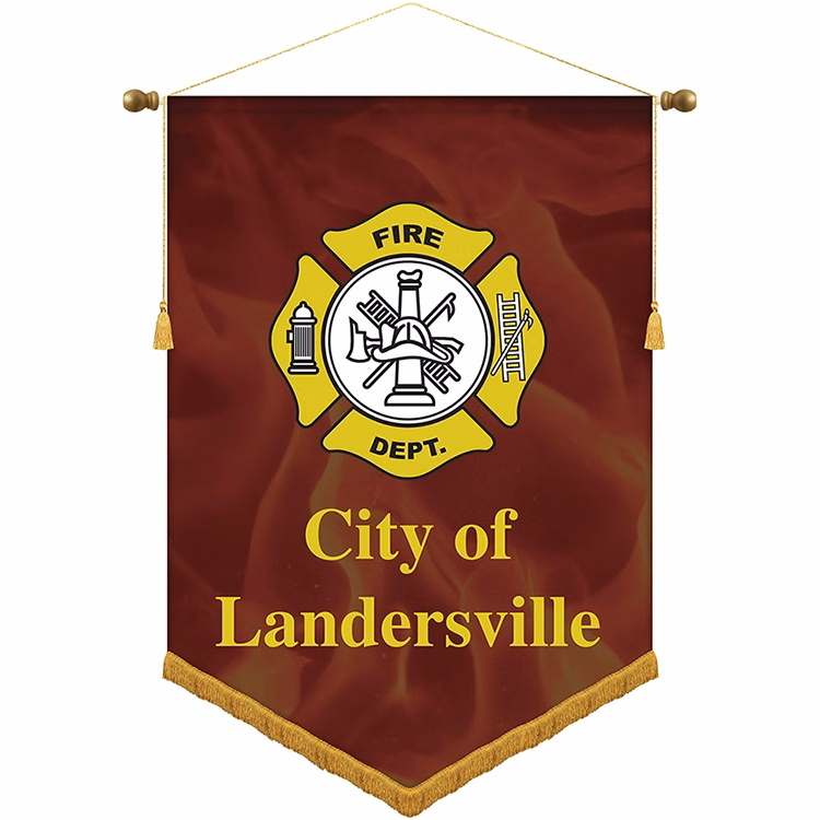 30" x 42" Podium Banner, V Cut/ with Fringe