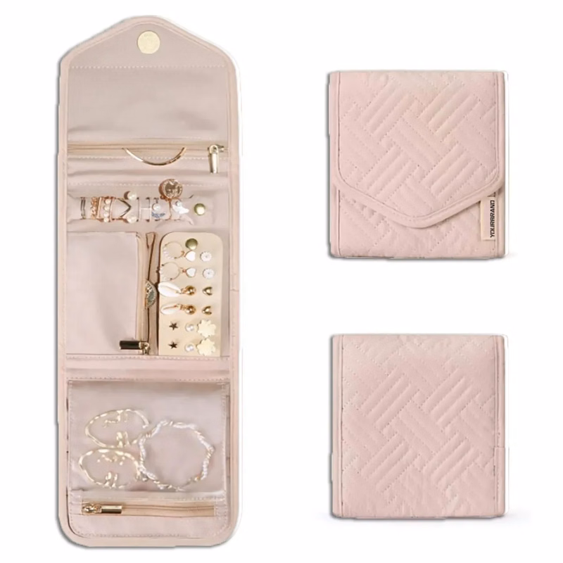 Travel Jewelry Organizer Case Foldable Roll