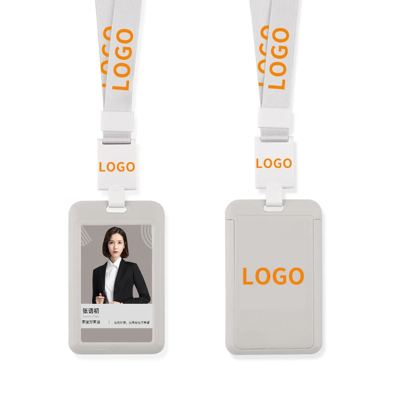 ID Card Badge Holder with Telescopic Lanyard 1