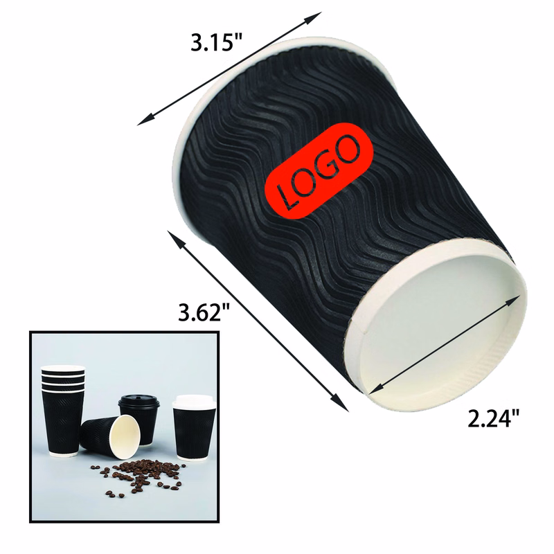 8 OZ Disposable Corrugated Paper Cup Full Color