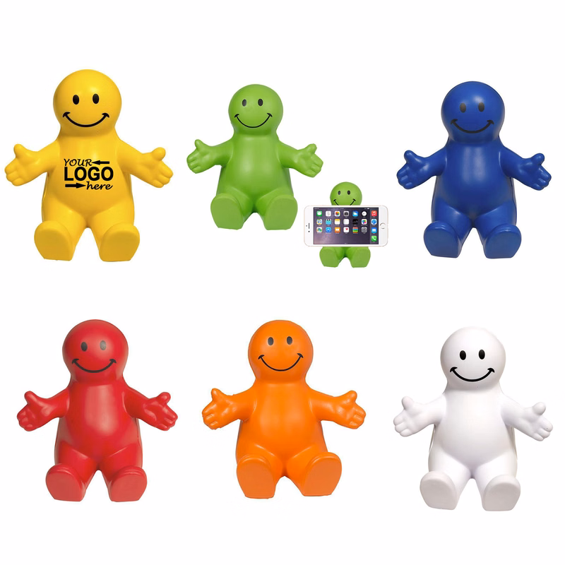 PU Smiley Face Figurine Phone Holder