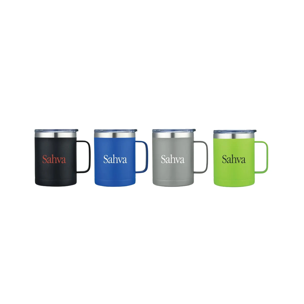 14oz Powder Coated Stainless Vacuum Camp Mug w/ Handle 1