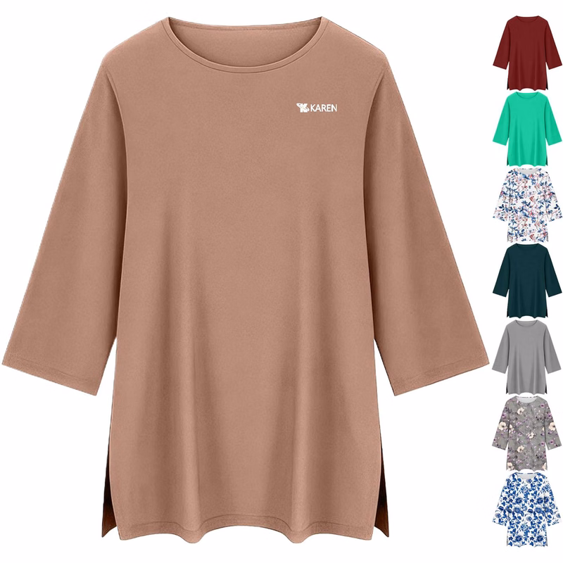 Women Asymmetrical Hem Plus Size Casual T-Shirt