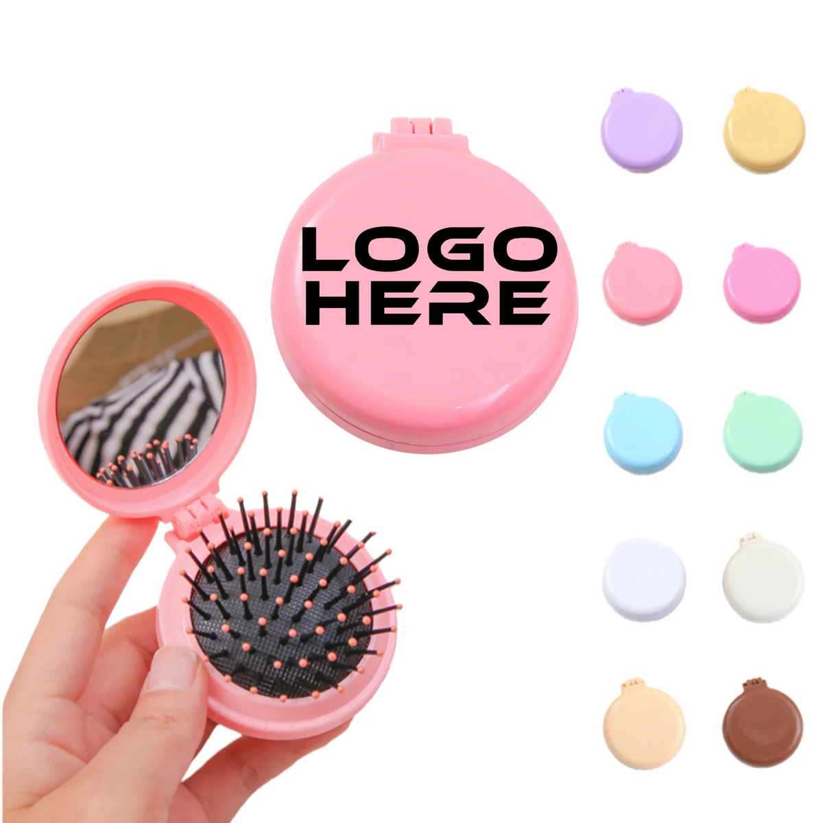 Portable Mini Folding Mirror Air Cushion Comb 1