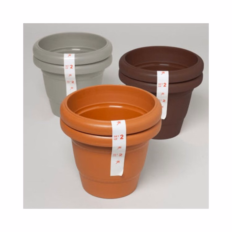 Round Planters - 6" x 4.5" Assorted Colors 2 Pack