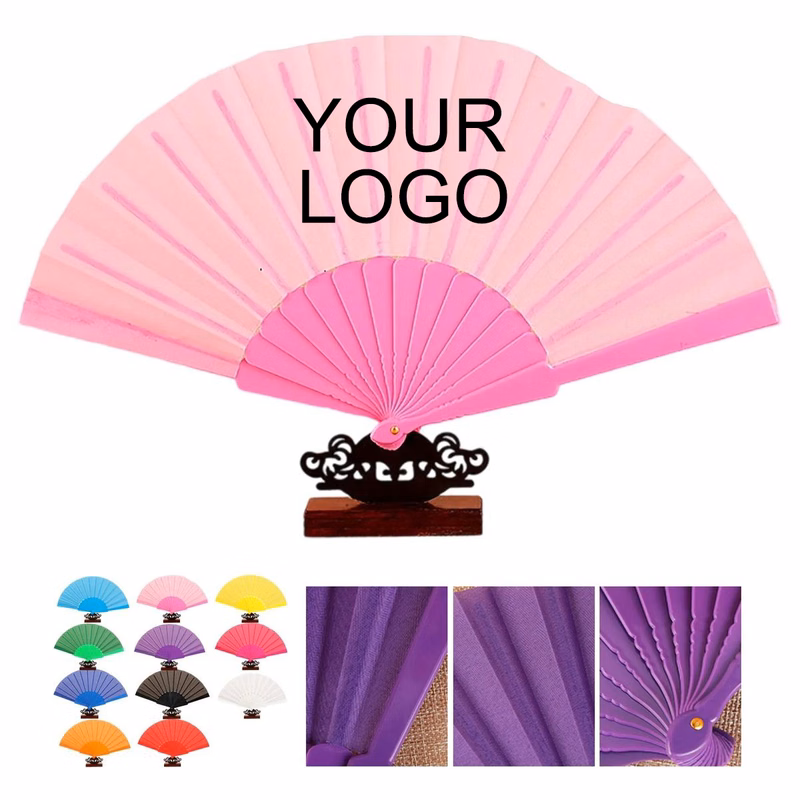 Custom Plastic Handheld Fan 9.1 inches x 16.5 inches with Foldable Design