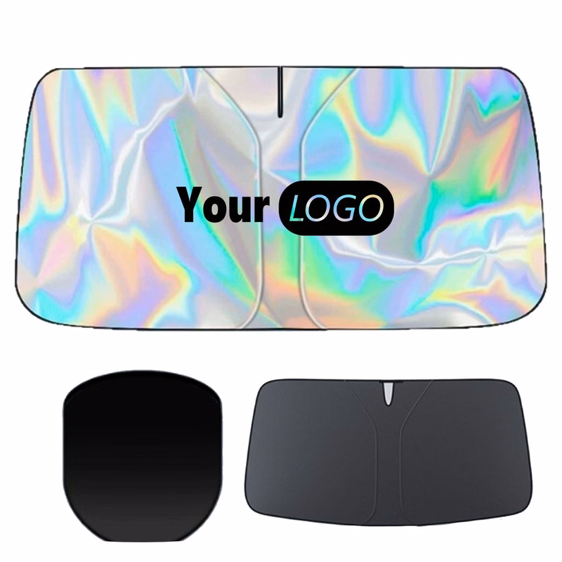 Laser Titanium Silver Car Windshield Sun Shade