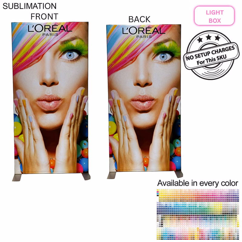 LED Light Box Floor Display Banner Kit, 40" x 80", NO SETUP CHARGE