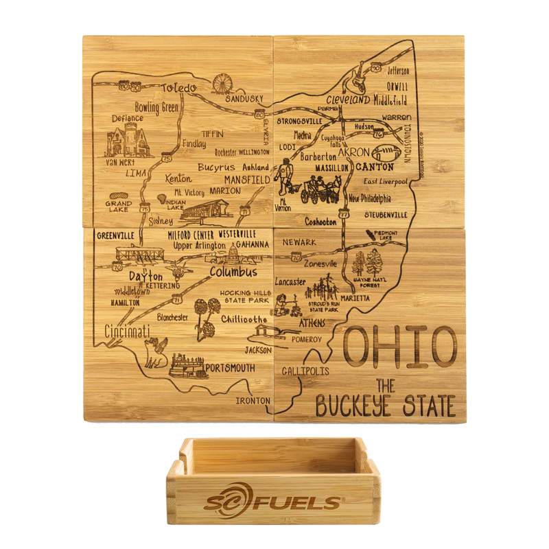 Ohio Puzzle Coaster Set