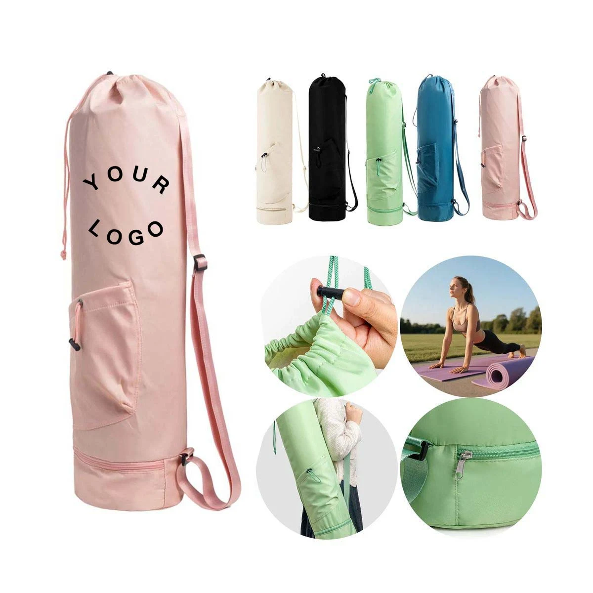 Protective Nylon Yoga Mat Bag with Soft Lining 1