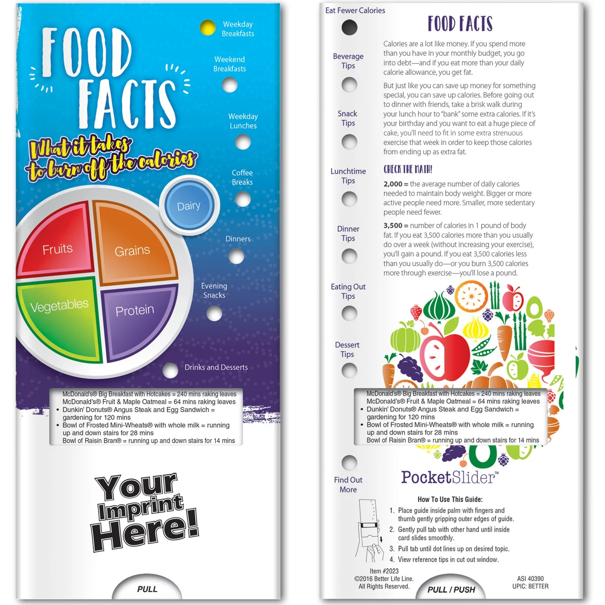 Pocket Slider - Food Facts 1