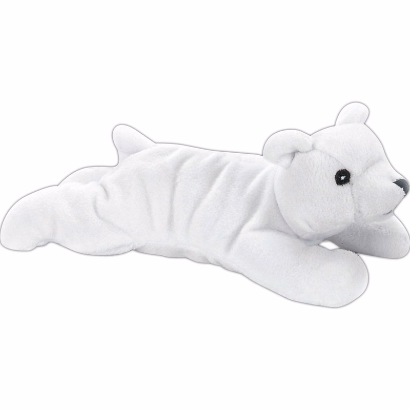 So Soft 8" Laying Beanie Animal- Polar Bear
