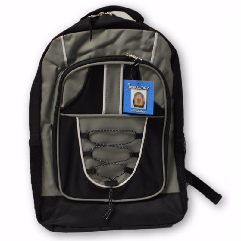 18" Classic Bungee Backpacks - Black Mesh Side Pockets