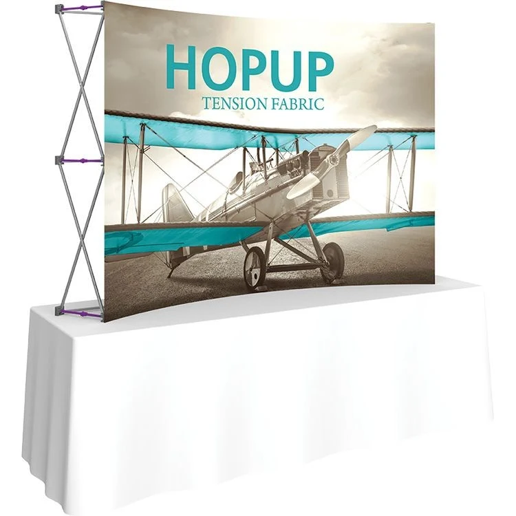Hopup 8ft Curved Tabletop Display & Front Graphic 1