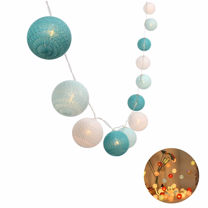 Cotton Ball String Light Indoor Decor