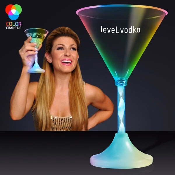 Spiral stem cocktail glass - martini