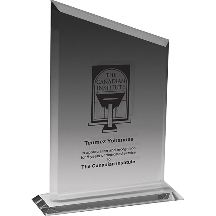 Declaration Clear Acrylic Award (5 1/2"x 8 1/2"x 3/8") Screen-Printed 1