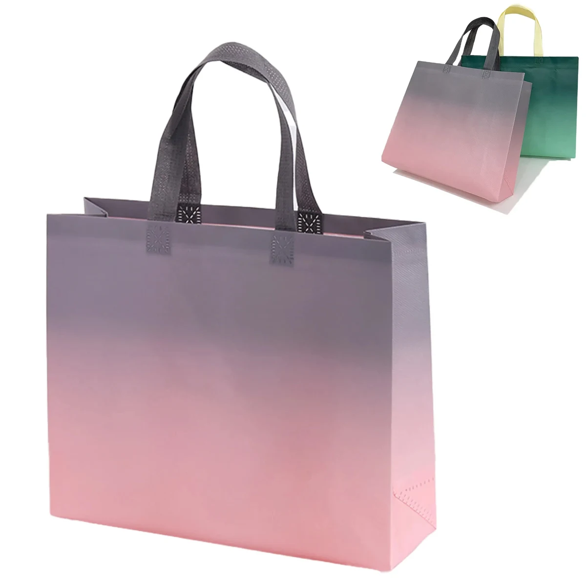 Gradient Color Waterproof Non-Woven Tote Gift Bag 1
