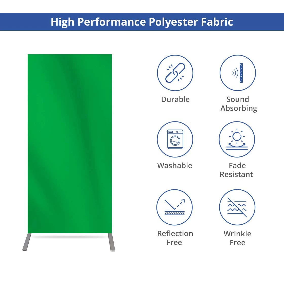 3' x 6.5' Economy Green Screen Backdrop Stands 1