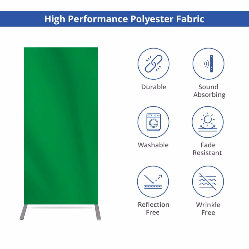 3' x 6.5' Economy Green Screen Backdrop Stands