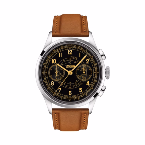 Tissot Telemeter 1938 Light Brown Leather Watch