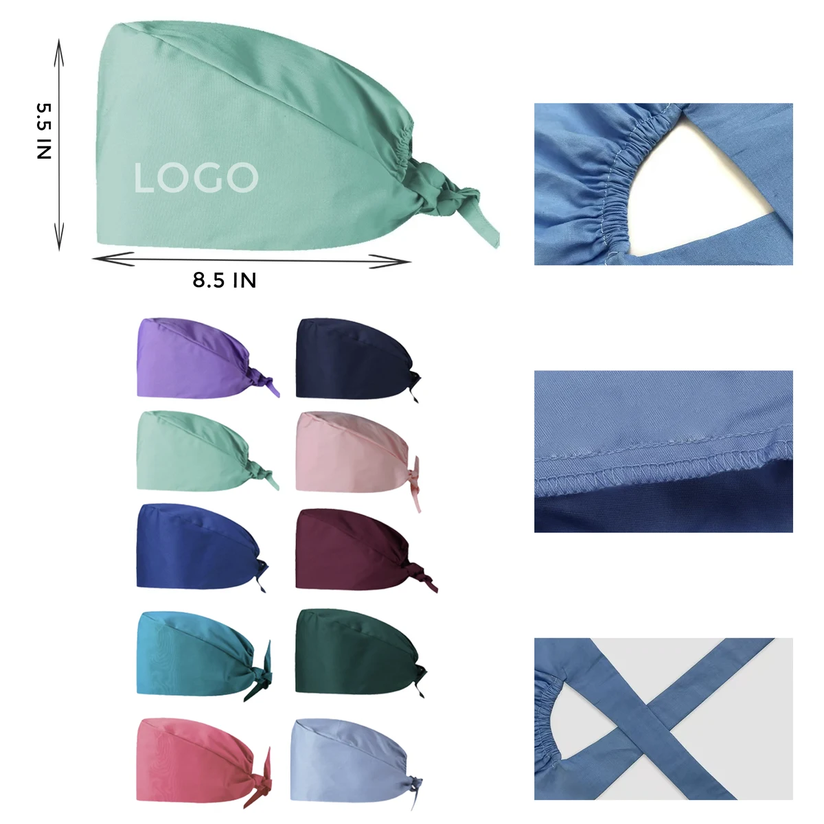 MOQ 10 PCS Pure Cotton Nurse Cap 1