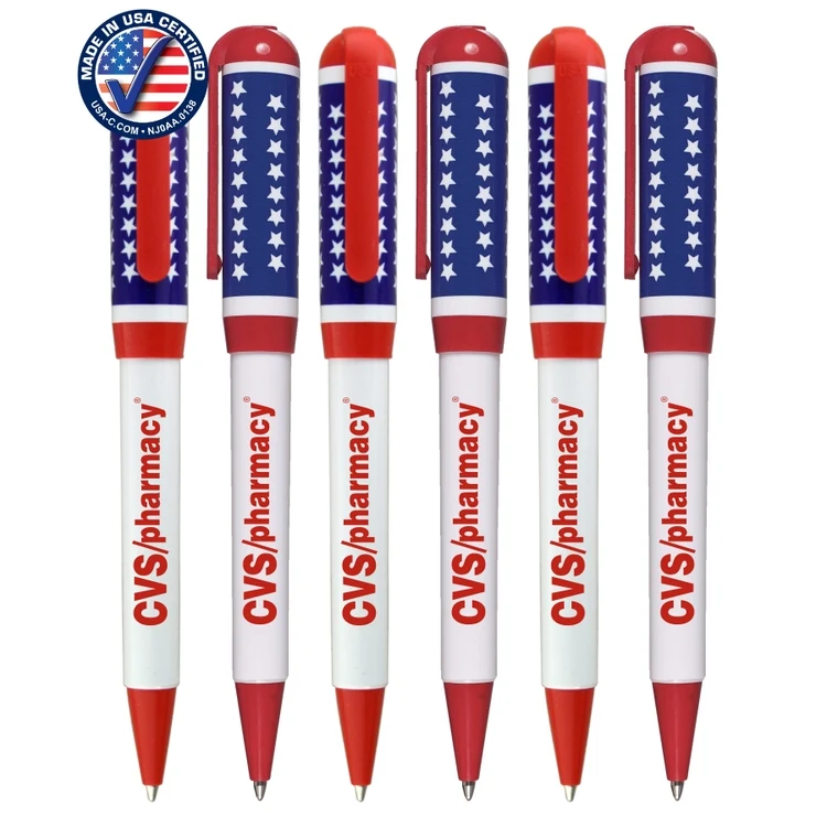 USA Made, Patriotic Twister Pen 1