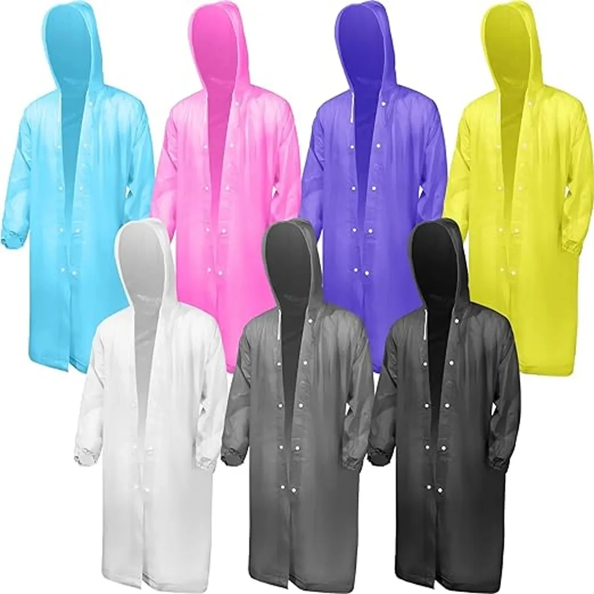 Reusable EVA Raincoat Poncho Rain Jacket 1