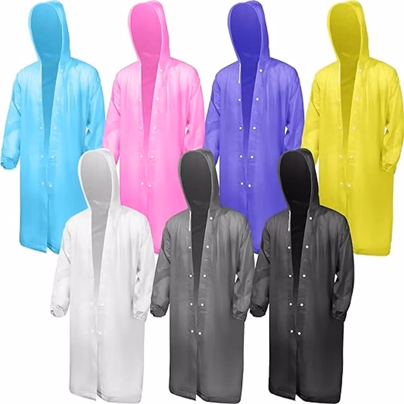 Reusable EVA Raincoat Poncho Rain Jacket