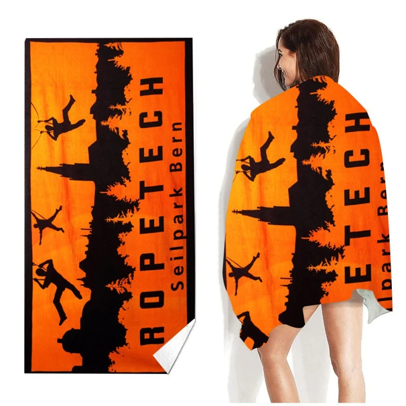 Microfiber Beach Towel- Full Color- 1 Side 1