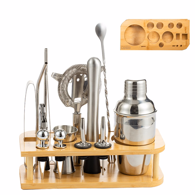 15-Piece Cocktail Shaker Set ?C Stainless Steel Bar Kit