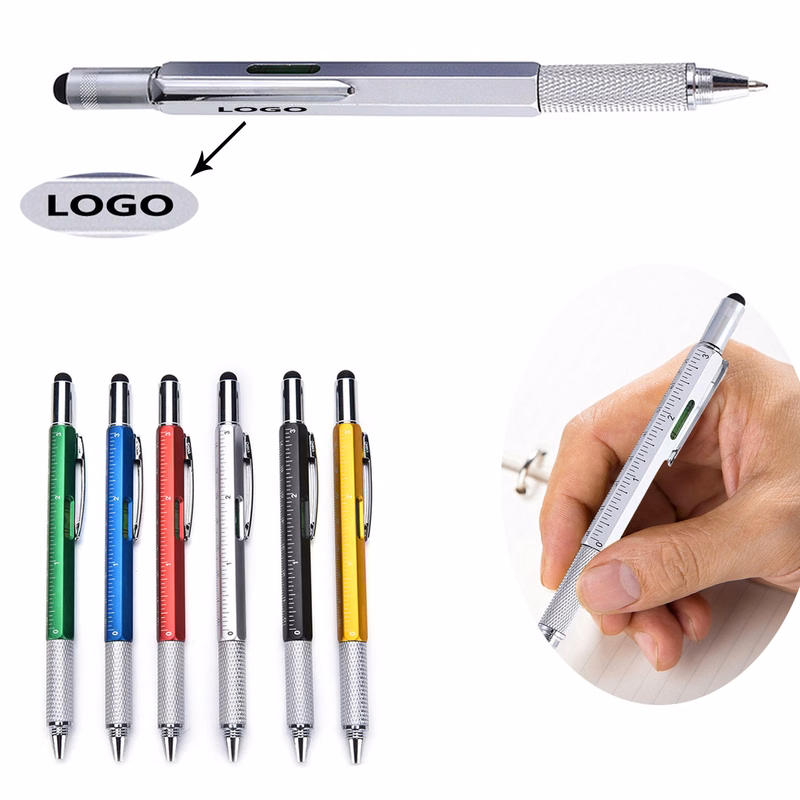 6 In 1 Multi Function Ball Point Pen