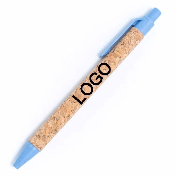 Cork and Wheat Straw Ballpoint Pen
