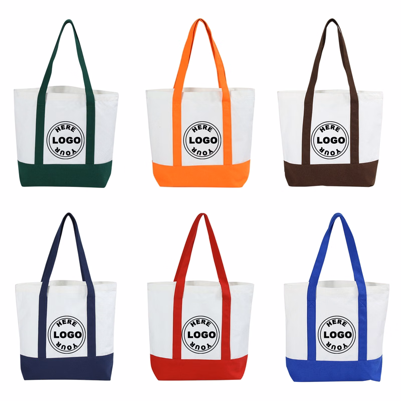 Colorblock Canvas Shoulder Bag