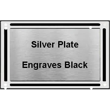 4" x 6" Silver Border Cast Aluminum Plaque 1