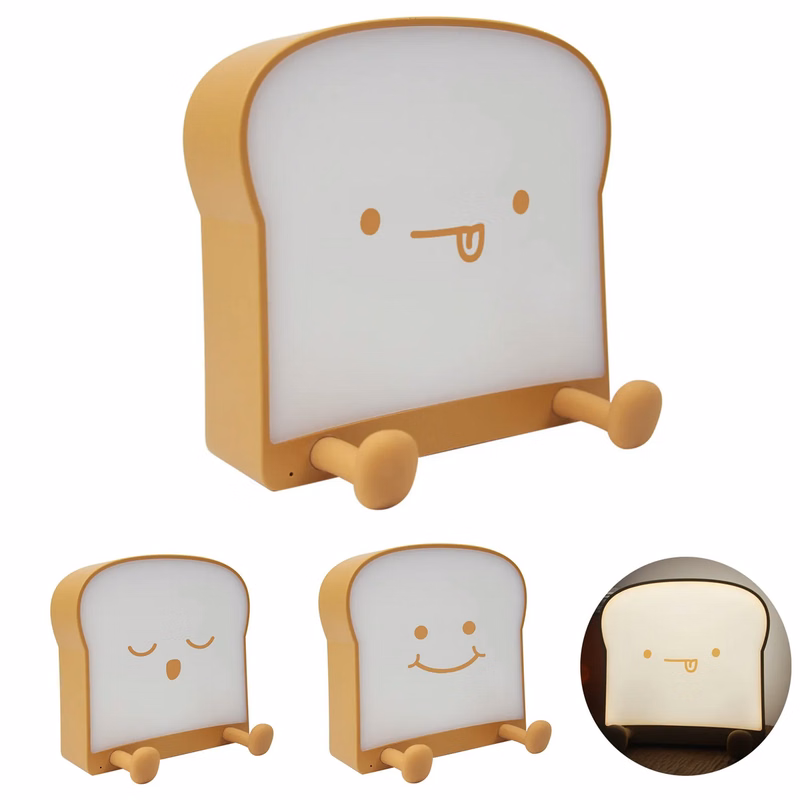 Cute Night Light Toast Bread Led Lamp